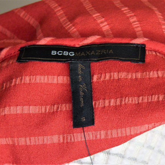 BCBGMaxAzria Blouse Woman Small Lightweight Venetian Red Wrap Top - Picture 5 of 5